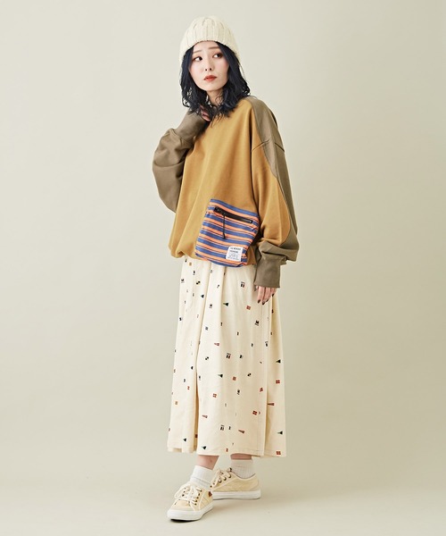 CUBE SUGAR（キューブシュガー）の「GENTIL(ジャンティ)WEB限定スウェットプルオーバー（スウェット・レディース・カーキ/ブラウン/グレー・M）」の8枚目の写真