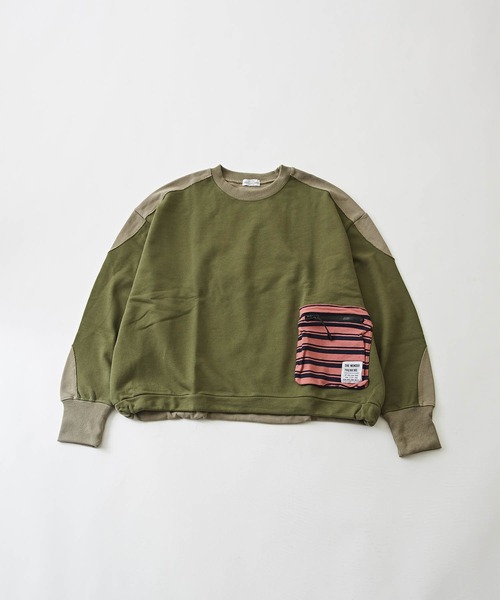 CUBE SUGAR（キューブシュガー）の「GENTIL(ジャンティ)WEB限定スウェットプルオーバー（スウェット・レディース・カーキ/ブラウン/グレー・M）」の15枚目の写真