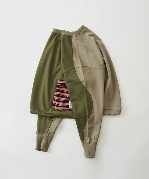 CUBE SUGAR（キューブシュガー）の「GENTIL(ジャンティ)WEB限定スウェットプルオーバー（スウェット・レディース・カーキ/ブラウン/グレー・M）」の22枚目の写真