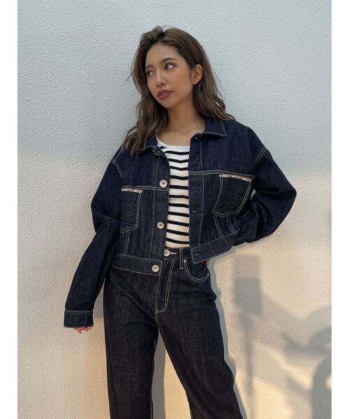 GYDA（ジェイダ）の「クルーネックリブニットトップス（ニット/セーター・レディース・その他1/ブラック/オフホワイト・FREE）」の10枚目の写真