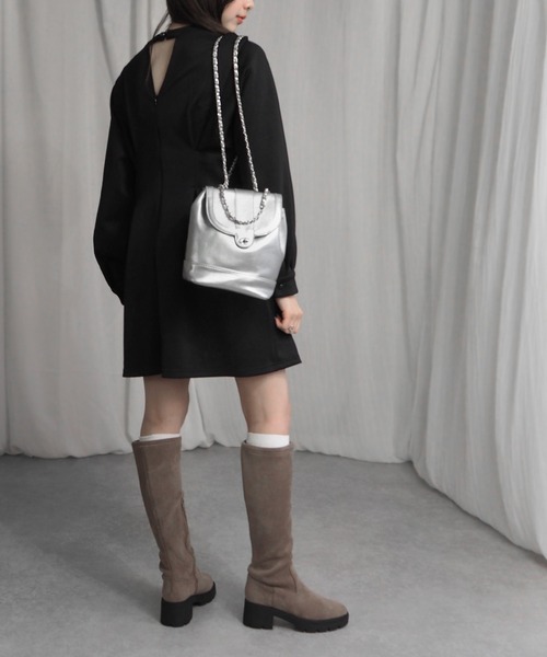 minia（ミニア）の「ミニリュック（バックパック/リュック・レディース・ブラック/シルバー/アイボリー/ブラック×ホワイト・FREE）」の10枚目の写真