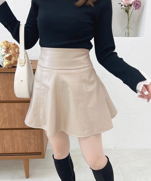 apres jour（アプレジュール）の「フェイクレザーハイウエストスカパン【ZOZOTOWN限定アイテム】（スカート・レディース・ベージュ/ダークブラウン/ブラック・X-LARGE/フリー）」の11枚目の写真