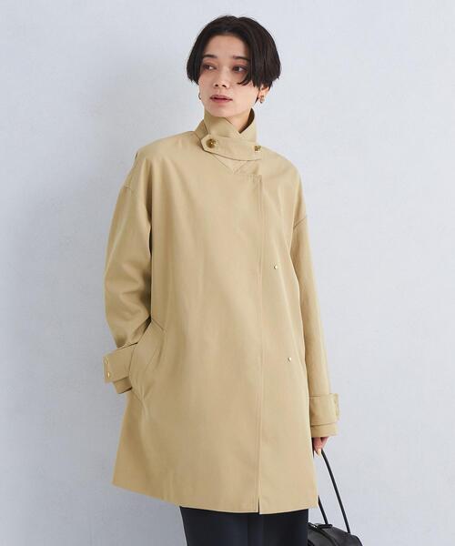 green label relaxing（グリーンレーベルリラクシング）の「Aライン ステンカラー コート -撥水-（ステンカラーコート・レディース・ベージュ/ネイビー/オフホワイト・34/36/38）」の7枚目の写真