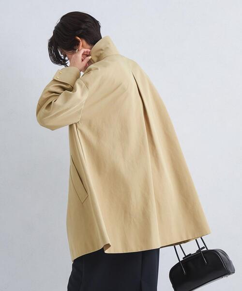 green label relaxing（グリーンレーベルリラクシング）の「Aライン ステンカラー コート -撥水-（ステンカラーコート・レディース・ベージュ/ネイビー/オフホワイト・34/36/38）」の9枚目の写真