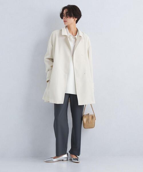 green label relaxing（グリーンレーベルリラクシング）の「Aライン ステンカラー コート -撥水-（ステンカラーコート・レディース・ベージュ/ネイビー/オフホワイト・34/36/38）」の11枚目の写真