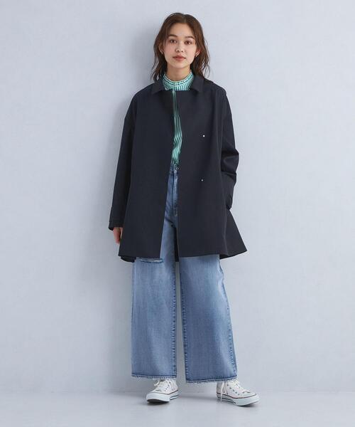 green label relaxing（グリーンレーベルリラクシング）の「Aライン ステンカラー コート -撥水-（ステンカラーコート・レディース・ベージュ/ネイビー/オフホワイト・34/36/38）」の16枚目の写真