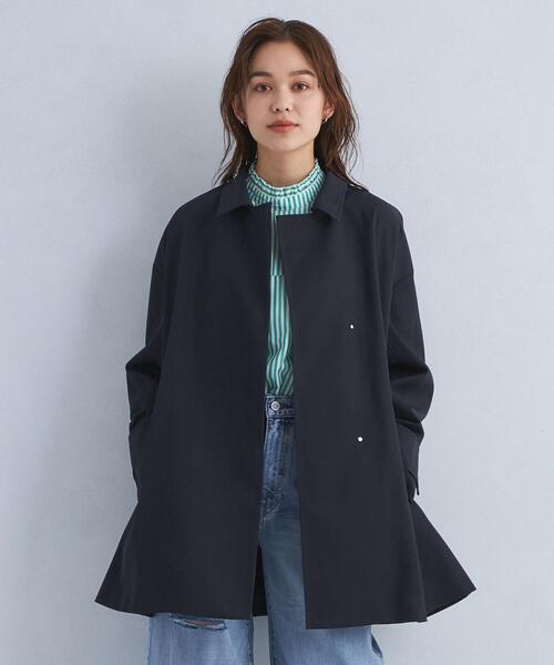 green label relaxing（グリーンレーベルリラクシング）の「Aライン ステンカラー コート -撥水-（ステンカラーコート・レディース・ベージュ/ネイビー/オフホワイト・34/36/38）」の18枚目の写真