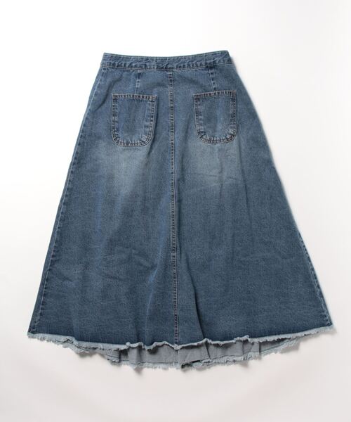 Cepica(セピカ)の「アシメデニムプリーツ巻スカート(デニムスカート・レディース・ブルー・FREE)」の12枚目の写真