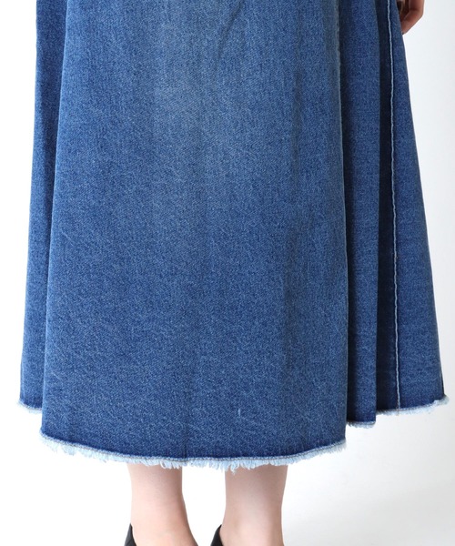 Cepica(セピカ)の「アシメデニムプリーツ巻スカート(デニムスカート・レディース・ブルー・FREE)」の10枚目の写真