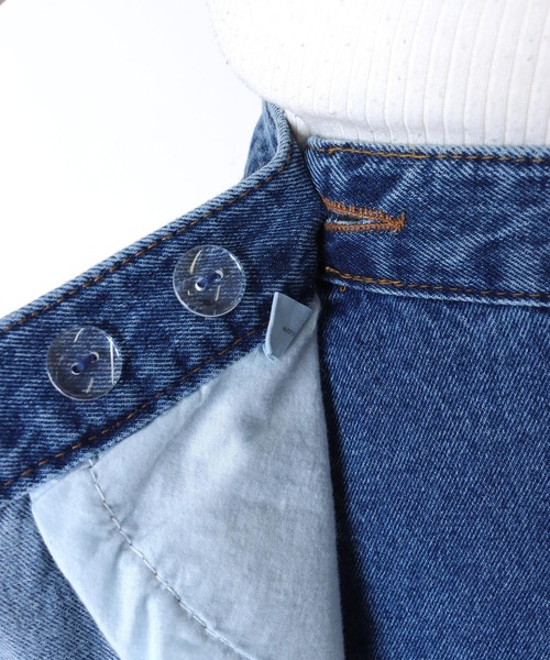 Cepica(セピカ)の「アシメデニムプリーツ巻スカート(デニムスカート・レディース・ブルー・FREE)」の7枚目の写真