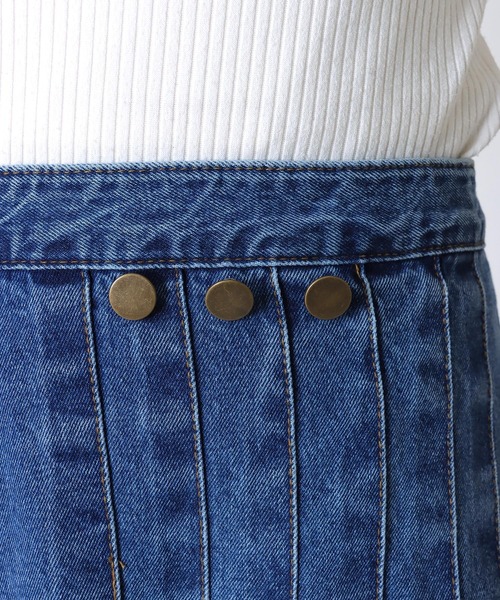 Cepica(セピカ)の「アシメデニムプリーツ巻スカート(デニムスカート・レディース・ブルー・FREE)」の6枚目の写真