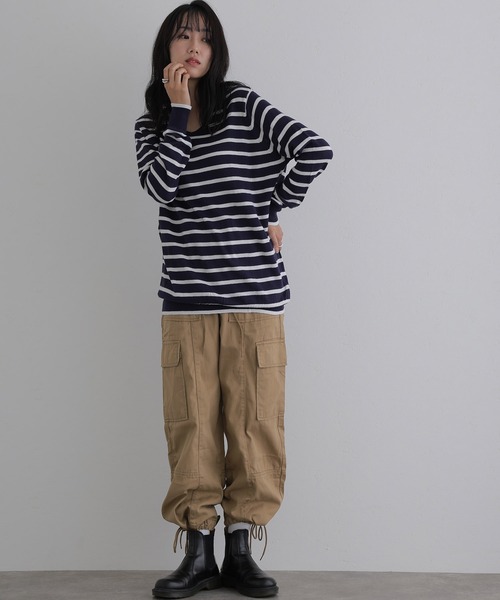 ElegChic(エレグシック)の「裾絞りカーゴパンツ(カーゴパンツ・レディース・ベージュ/カーキ/ブラック・XL/3L/L/4L/M)」の8枚目の写真