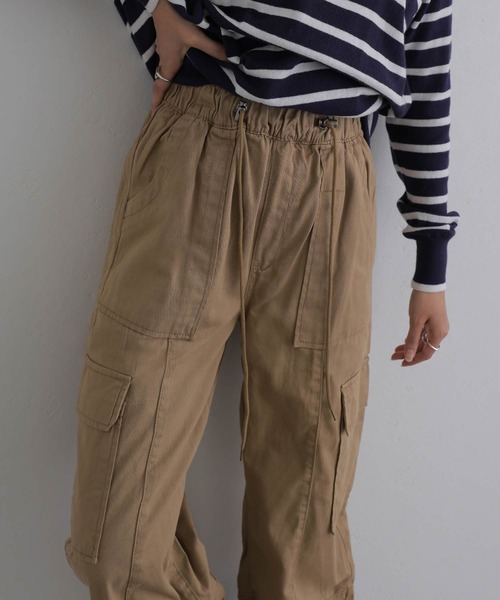 ElegChic(エレグシック)の「裾絞りカーゴパンツ(カーゴパンツ・レディース・ベージュ/カーキ/ブラック・XL/3L/L/4L/M)」の16枚目の写真