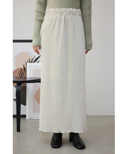 AZUL by moussy(アズールバイマウジー)の「ベロアナロースカート(スカート・レディース・アイボリー/ブラウン系その他2/ブラック・FREE)」の7枚目の写真
