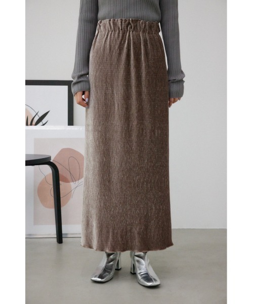 AZUL by moussy(アズールバイマウジー)の「ベロアナロースカート(スカート・レディース・アイボリー/ブラウン系その他2/ブラック・FREE)」の14枚目の写真