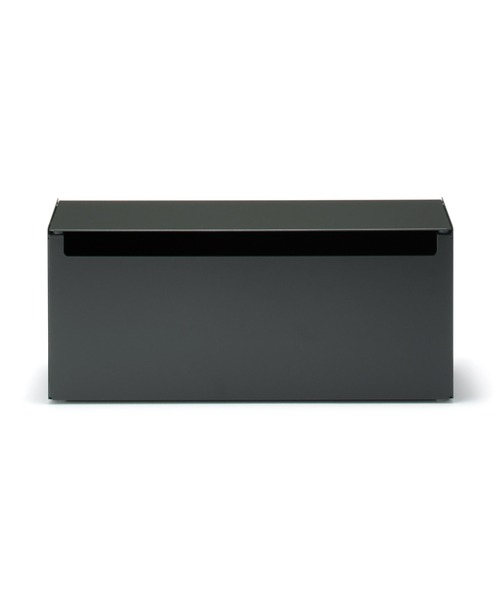 無印良品(ムジルシリョウヒン)の「スチールタップ収納箱フラップ式・ダークグレー 約幅32×奥行10×高さ14cm(収納グッズ・メンズ・ダークグレー・FREE)」の1枚目の写真