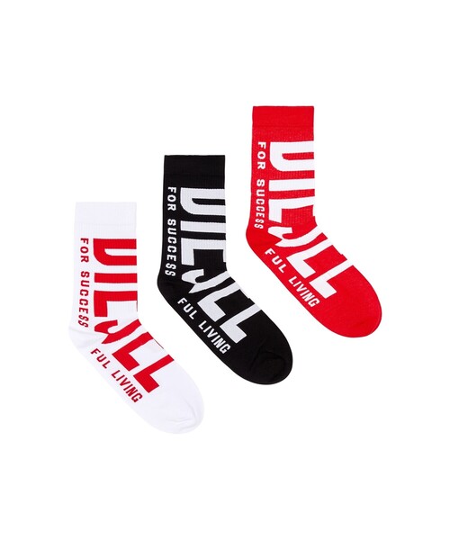 DIESEL（ディーゼル）の「メンズ ソックス 3枚パック（ソックス/靴下・メンズ・ブルー系その他/レッド系その他・SMALL/MEDIUM/LARGE）」の3枚目の写真