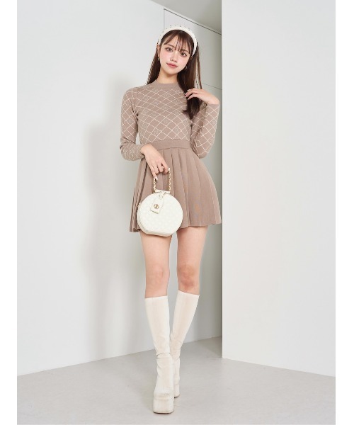 Darich ダイヤロゴニットミニワンピース Darich（ダーリッチ）の「ダイヤロゴニットミニワンピース