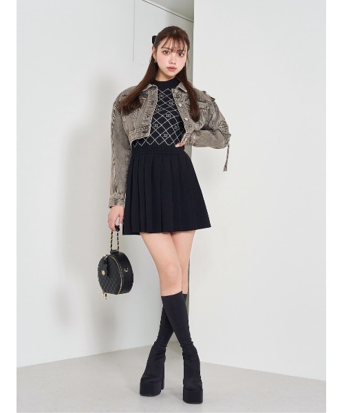 Darich ダイヤロゴニットミニワンピース Darich（ダーリッチ）の「ダイヤロゴニットミニワンピース