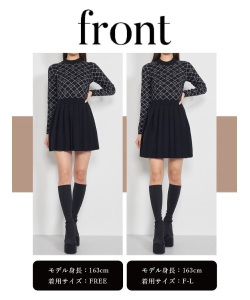 Darich（ダーリッチ）の「ダイヤロゴニットミニワンピース