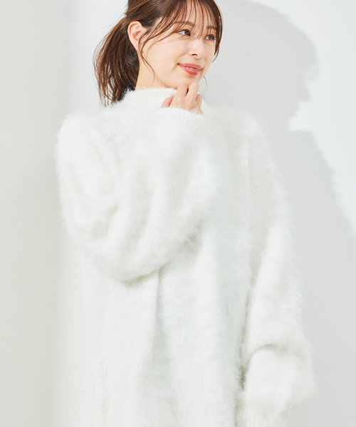 Jayro(ジャイロ)の「ハイネックプルオーバー(ニット/セーター・レディース・チャコールグレー/ベージュ/オレンジ/ホワイト系その他/ラベンダー・M)」の15枚目の写真