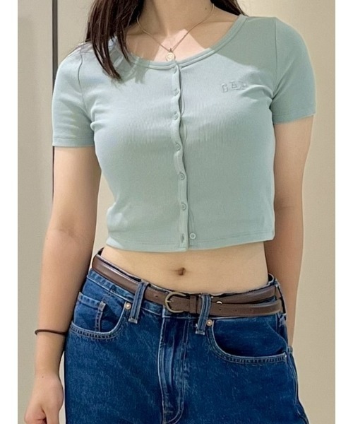 再お値下げ　新品タグ付き　GAP カットソー生地　サロペット　L セール】GAPロゴTシャツ 長袖（Tシャツ/カットソー）｜GAP