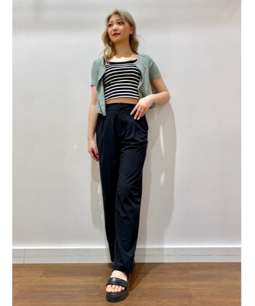 GAP(ギャップ)の「リブクロップTシャツ(カーディガン)(Tシャツ/カットソー・レディース・ブラック/グリーン/ホワイト/パープル/ベージュ/ブルー/ブルー系その他/グリーン系その他・XS/S/M/L/XL/XXS)」の13枚目の写真