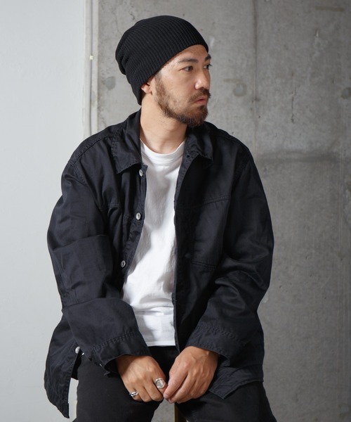 RACAL(ラカル)の「2way Basic Knit Beanie / 2ウェイベーシックニットビーニー(ニットキャップ/ビーニー・メンズ・ブラック/アイボリー/オリーブ/グレイッシュベージュ/ブルーグレー/グレー/ネイビー/オレンジ・FREE)」の9枚目の写真