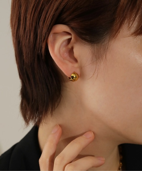oldceline フィービー/ゴールド ボール型ピアス セリーヌ CELINE ボール＆スターモチーフ ダイヤ ピアス