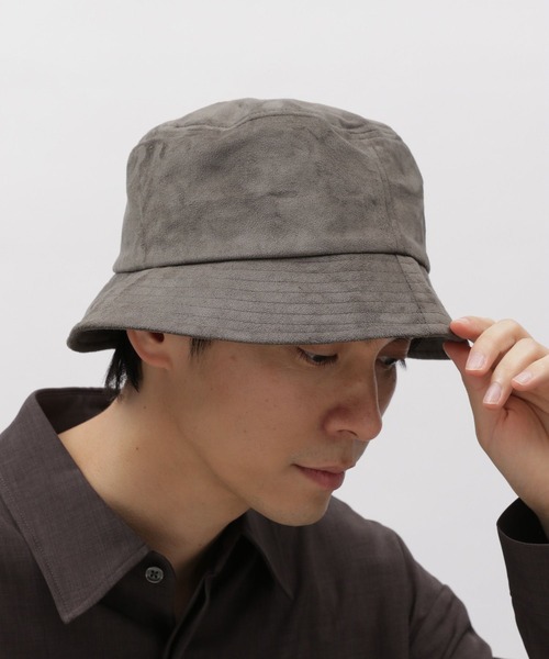 LAKOLE(ラコレ)の「スエードバケットハット / 104881(ハット・メンズ・チャコール/オフホワイト/ピンク・9)」の15枚目の写真