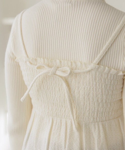 flower（フラワー）の「メルティングツイードビスチェ（キャミソール・レディース・ホワイト/グレー・FREE）」の9枚目の写真