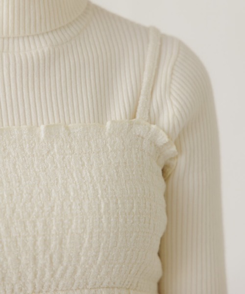 flower（フラワー）の「メルティングツイードビスチェ（キャミソール・レディース・ホワイト/グレー・FREE）」の10枚目の写真
