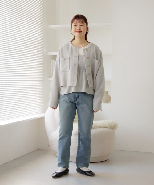 flower（フラワー）の「メルティングツイードビスチェ（キャミソール・レディース・ホワイト/グレー・FREE）」の15枚目の写真