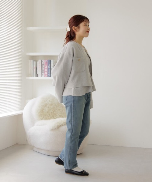 flower（フラワー）の「メルティングツイードビスチェ（キャミソール・レディース・ホワイト/グレー・FREE）」の16枚目の写真