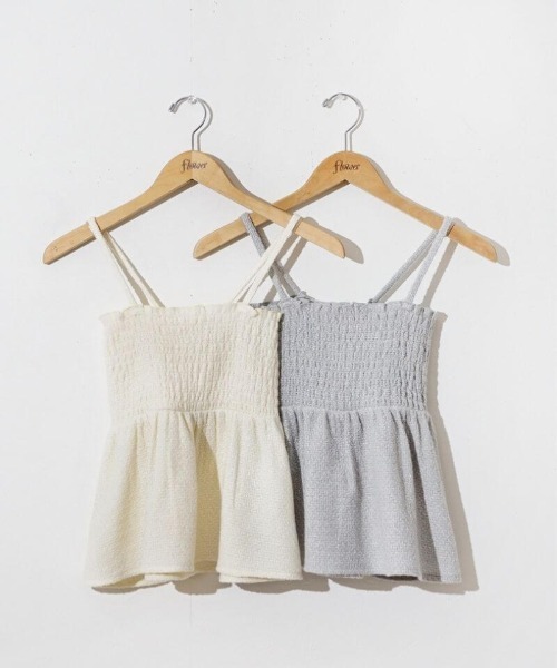 flower（フラワー）の「メルティングツイードビスチェ（キャミソール・レディース・ホワイト/グレー・FREE）」の20枚目の写真