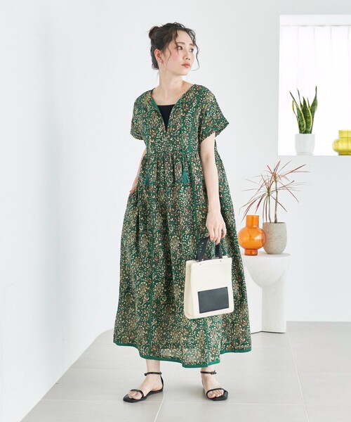 最終値下げ 新品 インド ペイズリースキッパー ワンピース フリークスストア FREAK'S STORE ワンピース 限定展開 インド ペイズリー