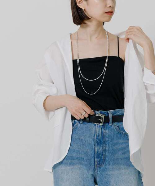 URBAN RESEARCH（アーバンリサーチ）の「『MADE IN JAPAN』 アセテートカップ付きショート丈キャミソール（キャミソール・レディース・オフホワイト/ブラック・FREE）」の4枚目の写真