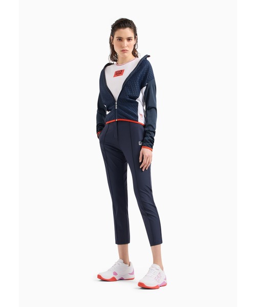 EMPORIO ARMANI EA7(エンポリオアルマーニイーエーセブン)の「【エンポリオ アルマーニ EA7】Golf Pro ジップアップ スウェットシャツ ストレッチファブリック(スウェット・レディース・ネイビー・LARGE/MEDIUM/X-SMALL/SMALL)」の5枚目の写真