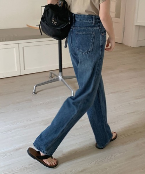 【セール】ヴィンテージ ストレート デニム（デニムパンツ）｜kirakiraShop（キラキラショップ） 5,975円