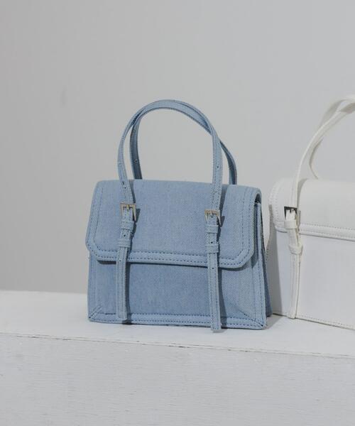 SENSE OF PLACE by URBAN RESEARCH（センスオブプレイスバイアーバンリサーチ）の「デニムショルダーバッグ（ショルダーバッグ・レディース・ライトインディゴブルー/オフホワイト・ONE）」の2枚目の写真