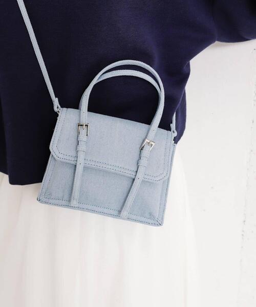SENSE OF PLACE by URBAN RESEARCH（センスオブプレイスバイアーバンリサーチ）の「デニムショルダーバッグ（ショルダーバッグ・レディース・ライトインディゴブルー/オフホワイト・ONE）」の11枚目の写真