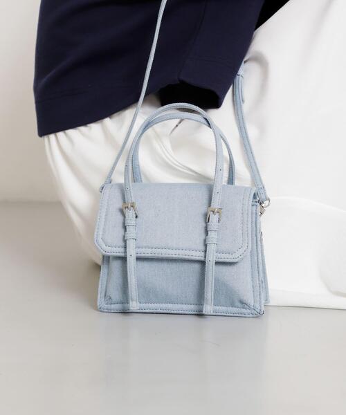SENSE OF PLACE by URBAN RESEARCH（センスオブプレイスバイアーバンリサーチ）の「デニムショルダーバッグ（ショルダーバッグ・レディース・ライトインディゴブルー/オフホワイト・ONE）」の10枚目の写真