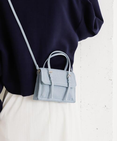 SENSE OF PLACE by URBAN RESEARCH（センスオブプレイスバイアーバンリサーチ）の「デニムショルダーバッグ（ショルダーバッグ・レディース・ライトインディゴブルー/オフホワイト・ONE）」の9枚目の写真