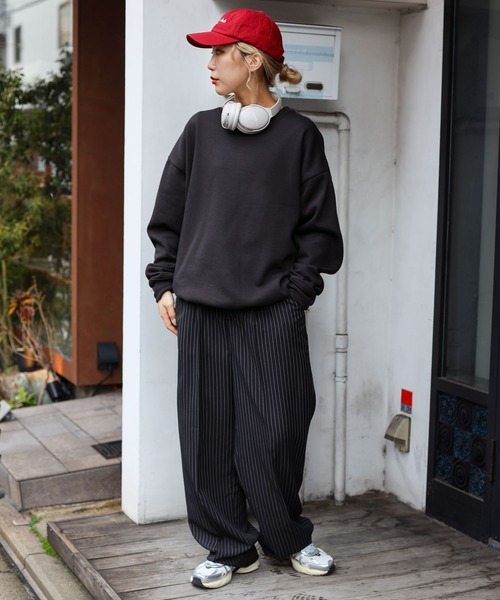 SPINNS(スピンズ)の「【サイズ展開あり・ユニセックスで着用可能】ストライプテーラードスラックスパンツ(スラックス・メンズ・ネイビー/ブラック・L/M/S)」の20枚目の写真