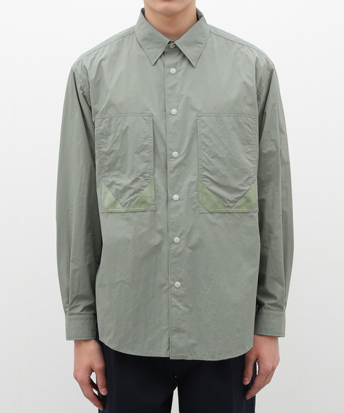MOUNTAIN RESEARCH(マウンテンリサーチ)の「MOUNTAIN RESEARCH / マウンテンリサーチ Easy Shirt MTR3878(シャツ/ブラウス・メンズ・ブラック系その他/カーキ・MEDIUM/LARGE)」の4枚目の写真