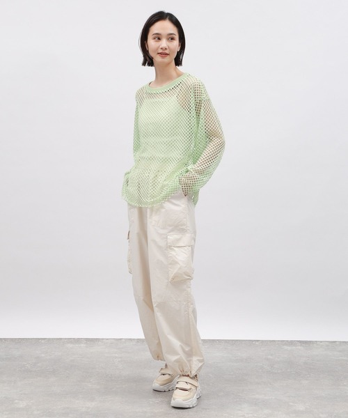 LAKOLE(ラコレ)の「ワッシャーナイロンカーゴパンツ / 108129(カーゴパンツ・レディース・ブラック/カーキ/オレンジ/アイボリー・SMALL/MEDIUM)」の5枚目の写真