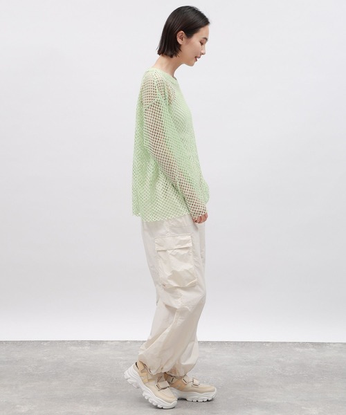 LAKOLE(ラコレ)の「ワッシャーナイロンカーゴパンツ / 108129(カーゴパンツ・レディース・ブラック/カーキ/オレンジ/アイボリー・SMALL/MEDIUM)」の6枚目の写真