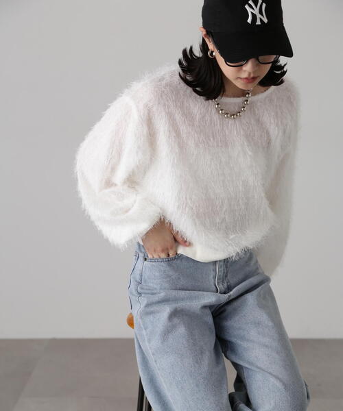 FREE'S MART(フリーズマート)の「ボリュームスリーブフェザーブラウス(シャツ/ブラウス・レディース・ホワイト/ブラック・FREE)」の3枚目の写真