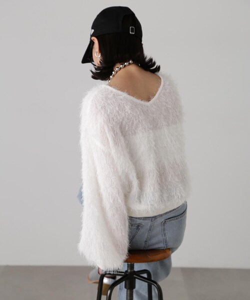 FREE'S MART(フリーズマート)の「ボリュームスリーブフェザーブラウス(シャツ/ブラウス・レディース・ホワイト/ブラック・FREE)」の4枚目の写真