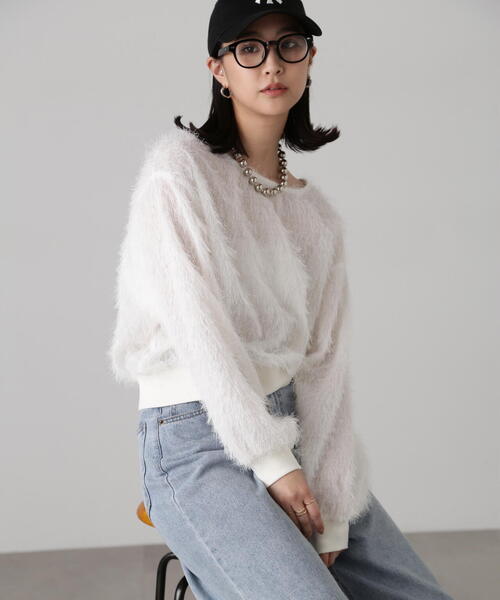 FREE'S MART(フリーズマート)の「ボリュームスリーブフェザーブラウス(シャツ/ブラウス・レディース・ホワイト/ブラック・FREE)」の5枚目の写真